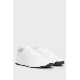 Resim Boss Erkek Marka Logolu Rahat Taban Bağıcıklı Beyaz Sneaker 50523180-100 