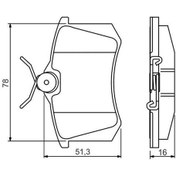 Resim BOSCH 0986495231 Fren Balatasi Arka (Peugeot: 207 1.4 16V 1.6 16V 1.6 Hdi 02.06 / Citroen: C3 Picasso 02.09-) 1E0698451 425420 (WA427926) 
