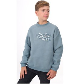 Resim Toontoy Erkek Çocuk Baskılı Sweatshirt Mavi 