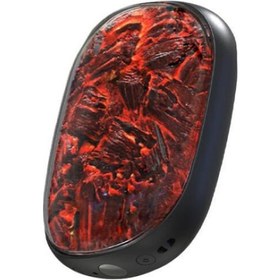 Resim X6 10000mah Güç Bankası 3 Vitesli Sıcaklık Kömür Ateşi Tasarım Kış Elektrikli El Isıtıcı - Siyah 