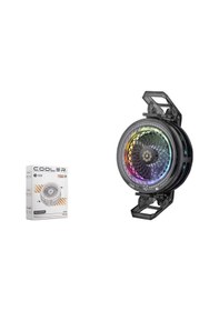 Resim Hadron Th29 Klipsli Telefon Soğutucu Fan Rgb Dijital Ekranlı Siyah 