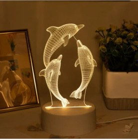 Resim Yunus Tasarımlı Gece Lambası Renkli 