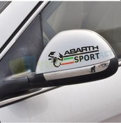 Resim Fiat Punto Abarth Akrep Ayna Sticker Etiket Çıkartma 1 Çift Süper 14 X 4,5 Cm 