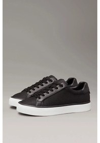 Resim Calvin Klein Kadın Siyah Ck Logo Kabartmalı Sneaker Siyah - Beyaz 