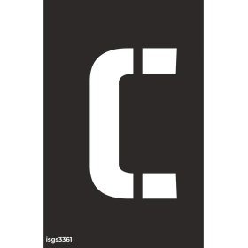 Resim İsg Tabelam 13x20cm/kompozit/C Harfi Boyama Şablonu 