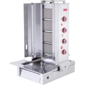 Resim Işıkgaz Silverinox Doğalgazlı 4 Radyanlı Alttan Motorlu Döner Ocağı 