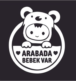 Resim Birim Matbaa ARABADA BEBEK VAR OTO STİCKER (2118 CM ) 