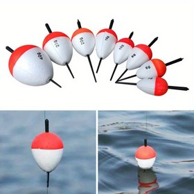 Resim Kırmızı ve beyaz balıkçı yelkeni EVA, 5 parçadan oluşan set, 1g, 2g, 3g, 5g 