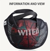 Resim Elmpaly Siyah Tek Omuzlu Sırt Çantası Basketbol Voleybol Futbol Topu Fileli Antrenman Çantası Siyah 