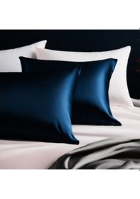 Resim 2 Adet Özel Seri İpek Saten Yastık Kılıfı 50x70 Cm Konforlu Uyku Renkli 