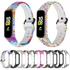 Resim Samsung Galaxy Uyumlu Fit 2 Sm-r220 İçin Silikon Baskı Saat Bandı Boyalı 