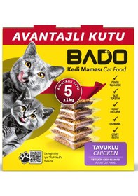 Resim Bado Yetişkin Kedi Maması Tavuklu 5x1kg 