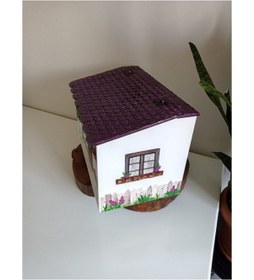 Resim El Boyaması Ev Şeklinde Çatılı Ahşap Ekmeklik Karışık 