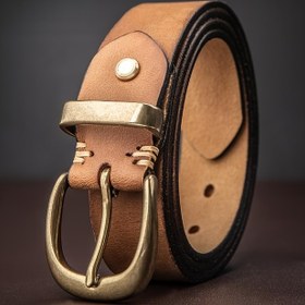 Resim Antika Pirinç Kare Tokalı Vintage Hakiki Deri Kemer - Erkek & Kadınlar için Ayarlanabilir Günlük Kemer, Kahverengi, Standart Boyut, Makinede Yıkanamaz, Uniseks Moda Aksesuarı, Retro Estetik 