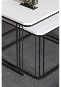 Resim Uslucan Alışveriş Orta Sehpa İkili Alize Beyaz Çok Renkli 