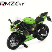 Resim RMZ CITY Ninja ZX-6R Motosiklet Replika - Gerçekçi Tasarımlı, Pille Çalışmayan Yarış Bisikleti Oyuncak - 8 Yaş ve Üzeri Çocuklar için, Motosiklet Tutkunları - Doğum Günü Hediyesi, Sergileme Dekoru - RMZ CITY Şehir Pistleri Oyun Alanıyla Uyumlu - (Beyaz/Yeşil/Mavi), Motosiklet Hediyeleri, Sportif Tasarım, Şık Yapım 