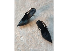 Resim Ruxene Bata Sivri Burun Rugan Topuk Dekolteli 9,5 cm Ince Topuk Stiletto Topuklu Ayakkabı 