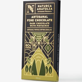 Resim Naturca Anatolia %60 Kakao Artizanal Fıstıklı Bitter Tablet Çikolata 100 gr 