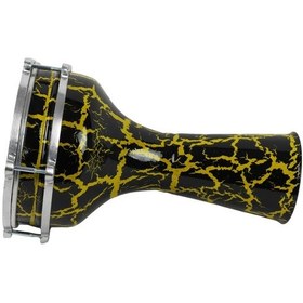 Resim Vd-143ss Vatan 3 No Çatlak Boya Darbuka Siyah-sarı 