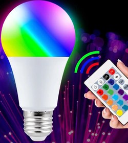 Resim Genel Markalar Uzaktan Kumandalı Renk Değiştiren Ampul Rgb 9w Beyaz Dahil 16 Renkli Tasarruflu Ampul 