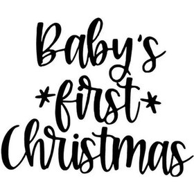 Resim Babys First Christmas 2 Sticker Oto-motor-laptop-duvar-dekor 10 X 8 Cm 