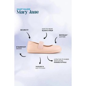 Resim Hopfrög Smart Walker Mary Jane Havalı Pembe Barefoot Kız Babet Ayakkabı 