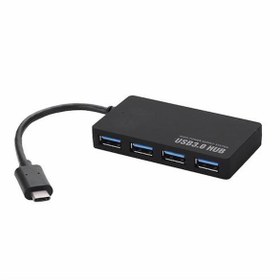 Resim Type-C To Usb 3.0 4 Port Usb Çoklayıcı Hub Süper Slim 5 Gbps Hız 