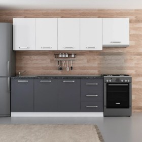 Resim Minar 260 cm Mutfak Dolabı Beyaz Antrasit 260-A7 