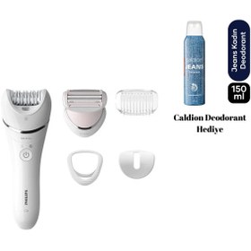 Resim Philips +4 Aksesuarlı Vücut + Hassas Bölge için Epilatör Cihazı + Deodorant Hediye 