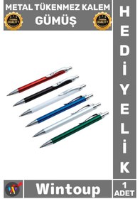 Resim Kalem Lüks Ofis Hediyelik Şık Tasarım Kaliteli Çelik Gövde Özel İmza Metal Tükenmez Kalem Gümüş Çok Renkli 