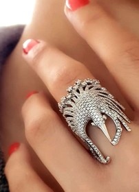 Resim OSESHOP Anka Kuşü Figürlü Gümüş Lüks Yüzük 