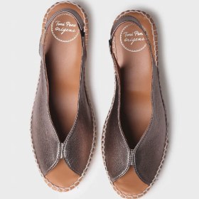 Resim Toni Pons Laıla Kadın Deri Bronze Dolgu Topuk Espadril 1TONW2025161 