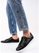 Resim Bulutmod Siyah Erkek Hakiki Deri 4 Mevsim Casual Spor Ayakkabı Siyah 