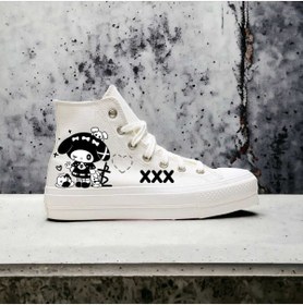 Resim amazoondesing Hello Xxx Melodika Baskı Detaylı Kız Çoçuk Sneaker Spor Ayakkabı 