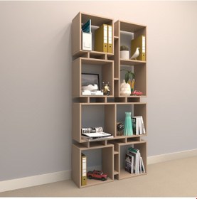 Resim Rafkestir Kavela Suntalam Kitaplık ( 86 X 178 Cm ) Cappicino 