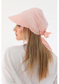 Resim Safari Bağlamalı Pudra Siperli Bandana Vizör Pudra 