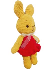 Resim Wanderlust Sevimli Oyun Arkadaşı Winnie Temalı Tavşancık Amigurumi Bebek 35cm 