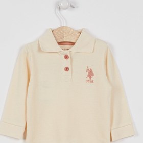 Resim U.S. Polo Assn. Lisanslı Classic Fildişi Bebek Uzun Kol Yakalı Sweatshirt 
