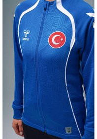 Resim Hummel Target Milli Takım Kamp Eşofman Üstü Sax Saks Mavisi 