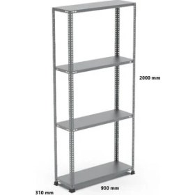 Resim Uzman Grup Raf Sistemleri Uzman Grup Raf Çelik Raf 4 Raflı 2metre 31 x 93 Çelik Raf Depo Rafı 