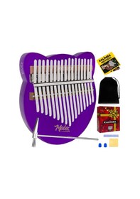 Resim Midex KLX-660 Mor Renk Cam Kalimba 17 Tuşlu Full Set 