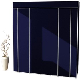 Resim RUSTİKEVDECORART Çift Yandan Raflı Çok Amaçlı Bez Dolap Süper Ürün Gardırop Elbise Ayakkabı Dolabı Bez Dolap 