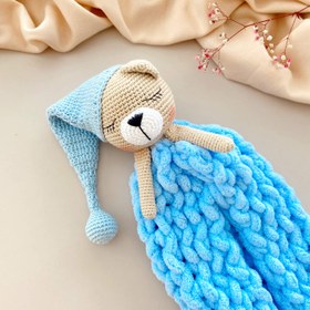 Resim Amigurumi Yumoş Uyku Ark - Uyku Arkadaşı ve Çıngırak Pembe 