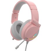 Resim Ajazz Ax365 7.1 Kanal Surround Oyun Kulaklığı Gürültü Önleyici Geri Çekilebilir Mikrofon Kulaklık Yumuşak Kulak Kapları 50mm Sürücüler Pembe - - 