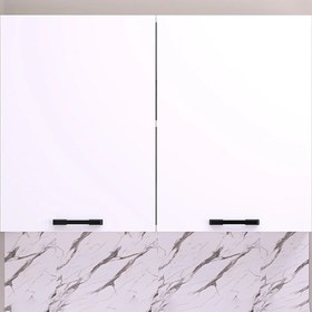 Resim Eviyeli Üst Dolap 80 cm Beyaz 