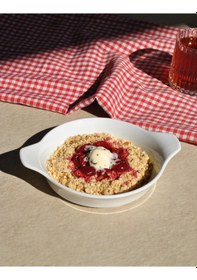 Resim 1 Adet Porselen 14 Cm Yumurta Sahan Fırın Kabı Mini Tatlı Tabağı 