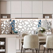 Resim 20 adet Akrilik Çakıl Ayna Duvar Çıkartmaları - Kendinden yapışkanlı Yuvarlak Mermer Desenli Dekoratif Karolar - Oturma Odası, Yatak Odası, Banyo, Yurt için DIY Ev Dekoru, Banyo Duvar Karoları, Klasik Tarz Karolar, Kolay Kurulum Karoları 
