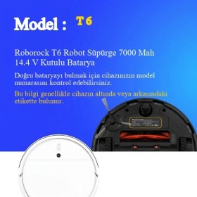 Resim Ümit Maker Roborock T6 Robot Süpürge 7000 Mah 14.4 V Kutulu Batarya - Orjinal Uyumlu Uzun Ömürlü, Yüksek Performans Pil 