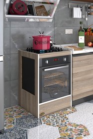 Resim Kenzlife Ankastre Modülü Kabini Mangan3 Crd Fırın Ocak Dolabı 
