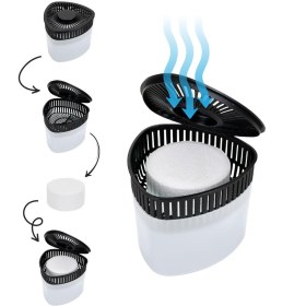 Resim Saban Beyaz, Naturel Üçgen - Nem Alıcı Aparat + Rutubet Giderici Tablet (500 Gram) 